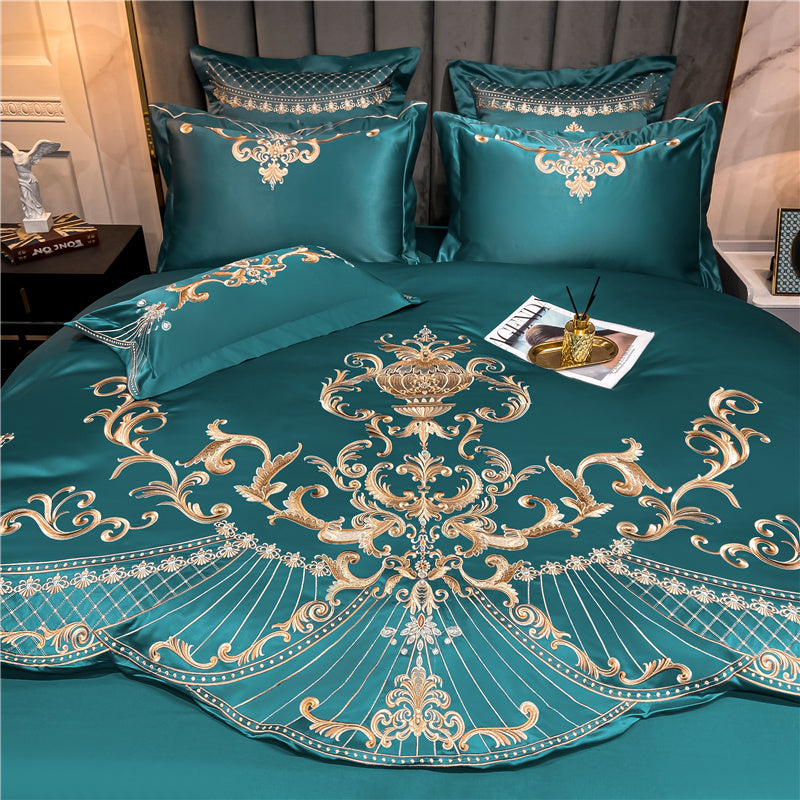Vintage Embroidered Egyptian Cotton Bedding Set | 3CARATS
