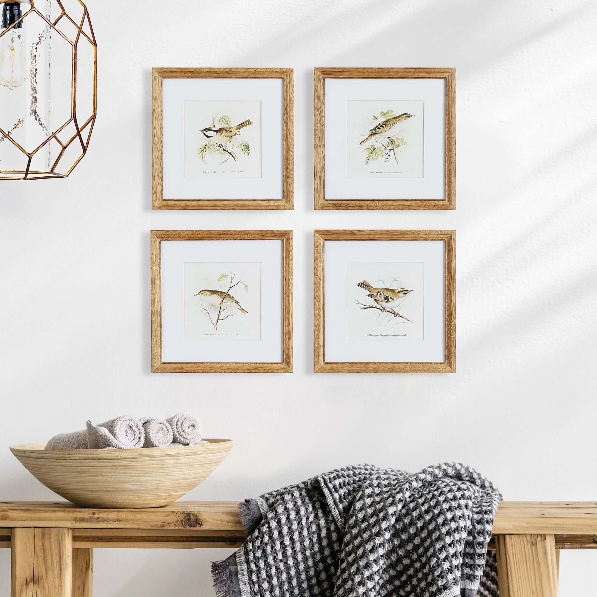 Vintage Songbird Prints Wall Art (Set of 4)