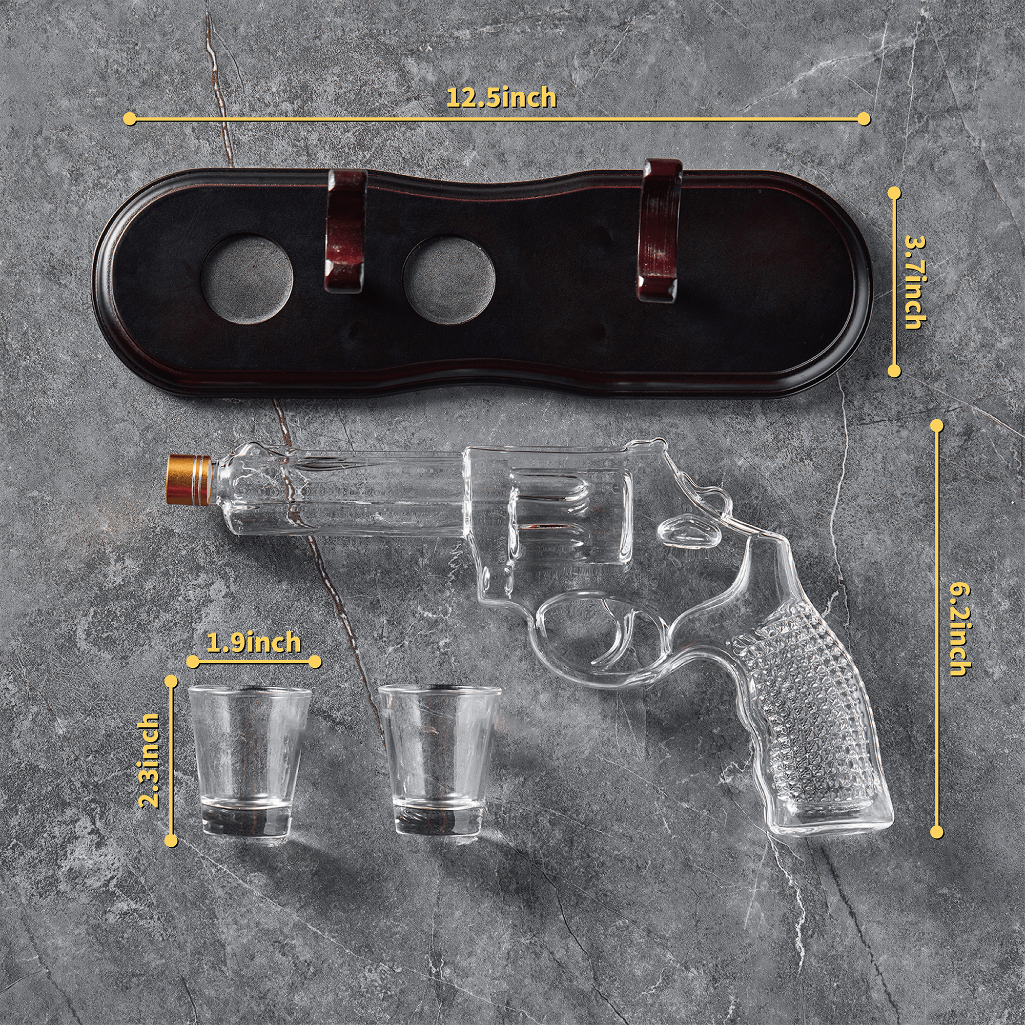 Gun Whiskey Decanter Set