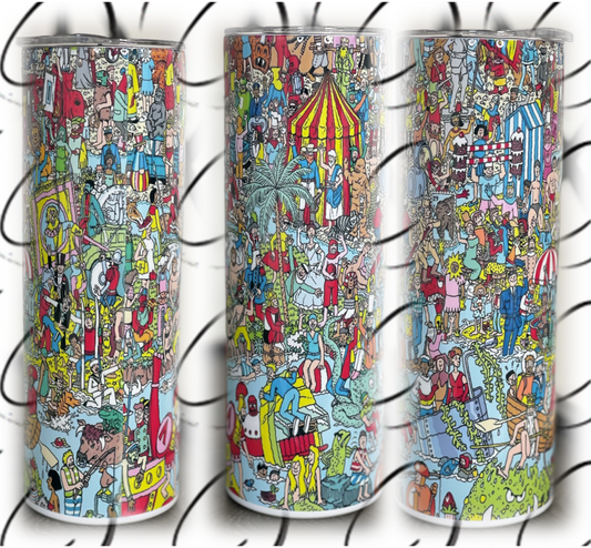 Where's Waldo 20oz Skinny Tumbler