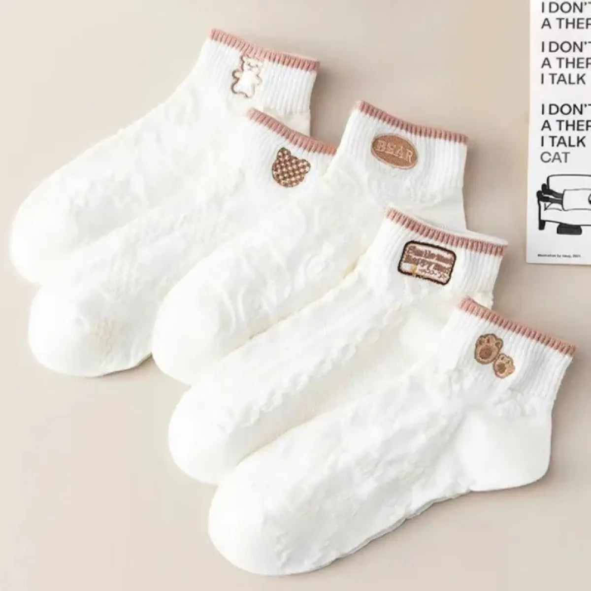 Ankle Boat Socks for Women - Breathable Spring Autumn Casual Socks