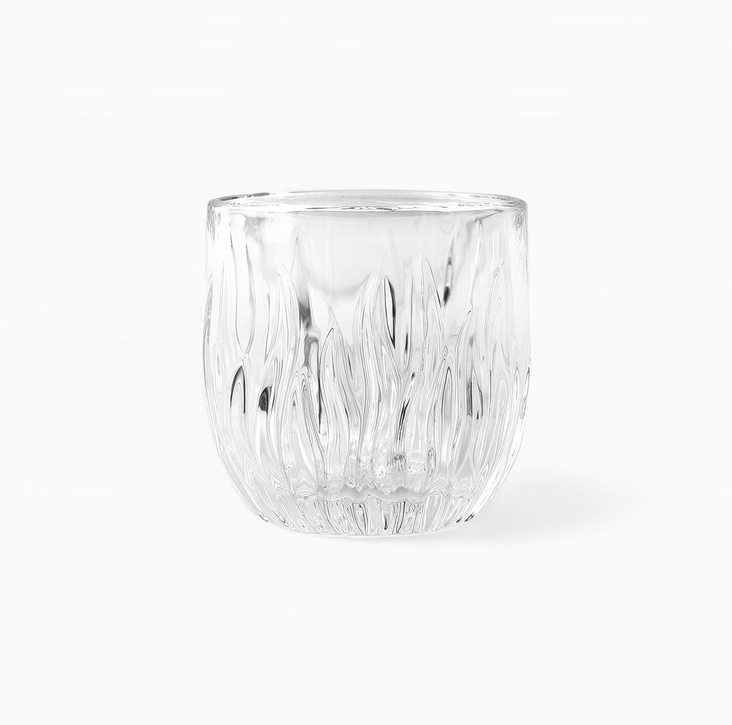 Flame Crystal Cut Glass Coffee Cup