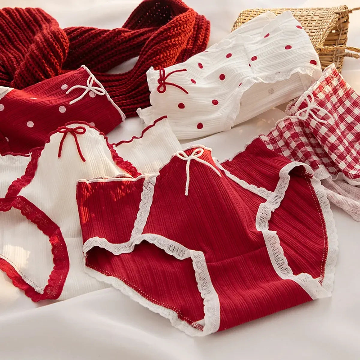 5-Pack Cotton Panties for Women - Plus Size Cute Soft Briefs Sexy Lingerie