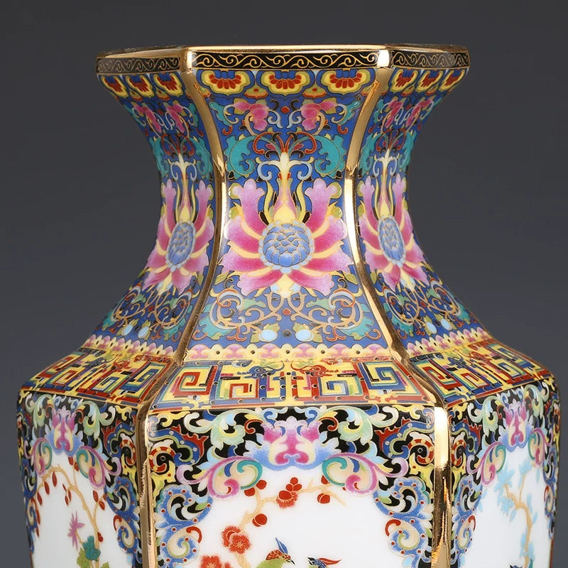 DecorBites™ Antique Enamel Porcelain Vase Collection