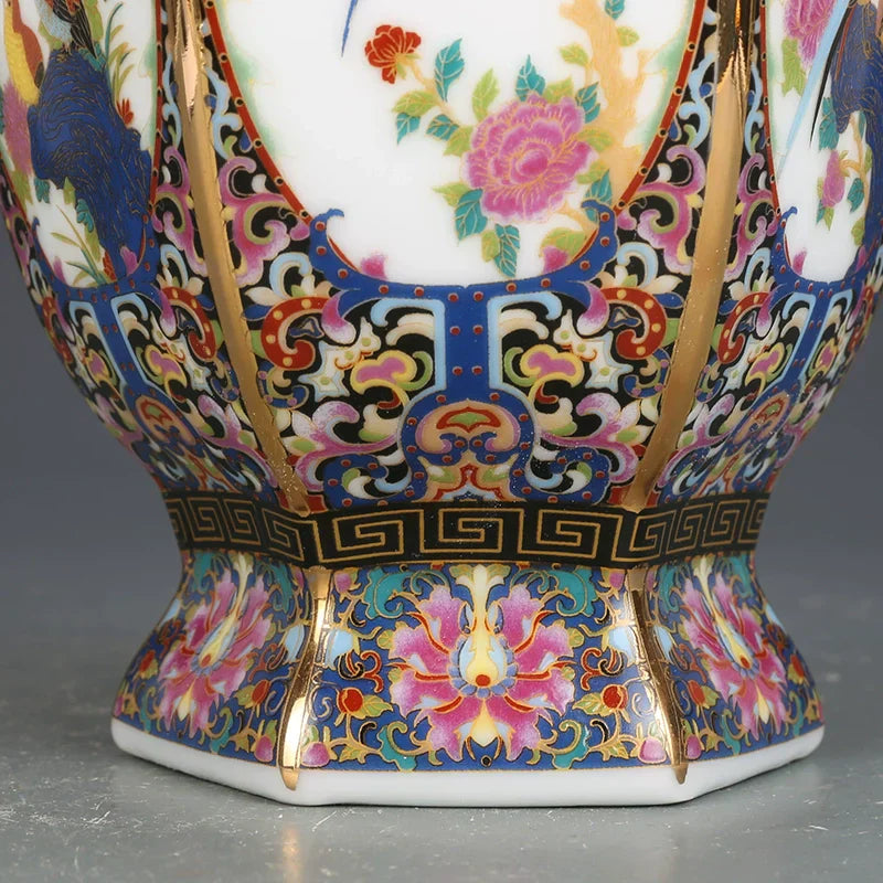 DecorBites™ Antique Enamel Porcelain Vase Collection