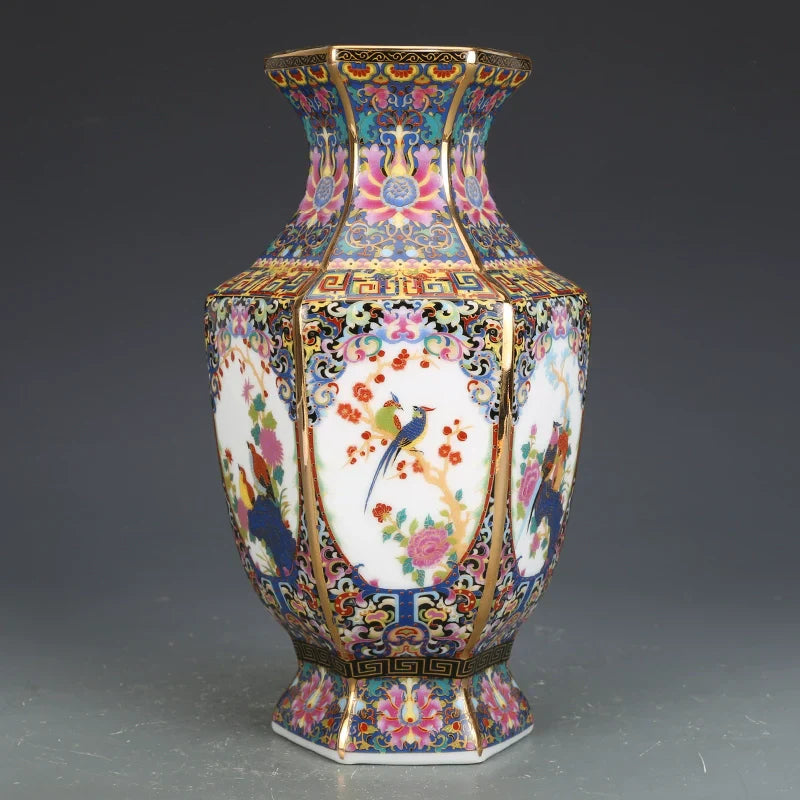 DecorBites™ Antique Enamel Porcelain Vase Collection