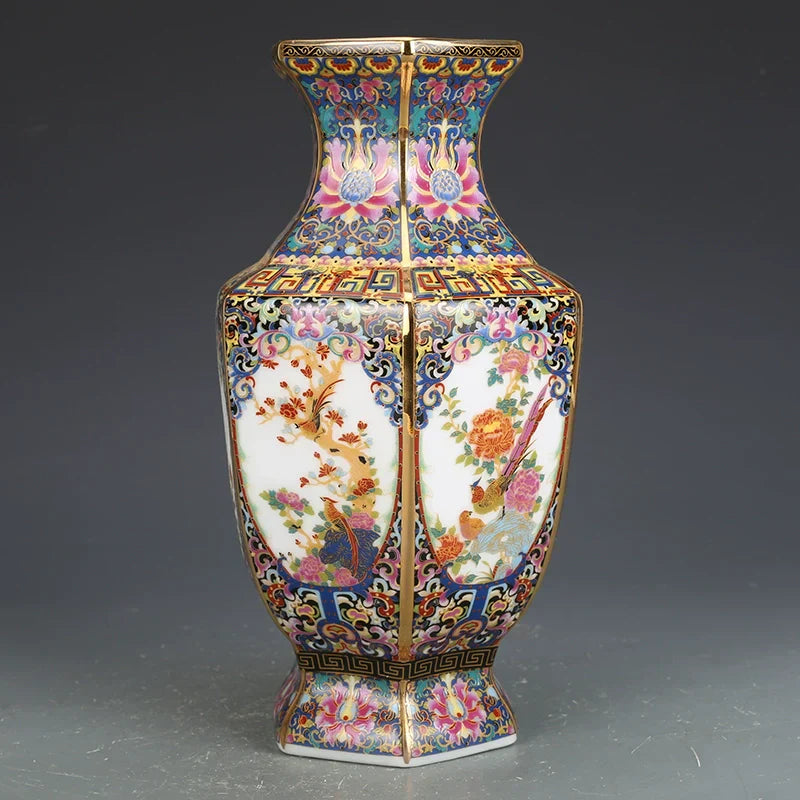 DecorBites™ Antique Enamel Porcelain Vase Collection