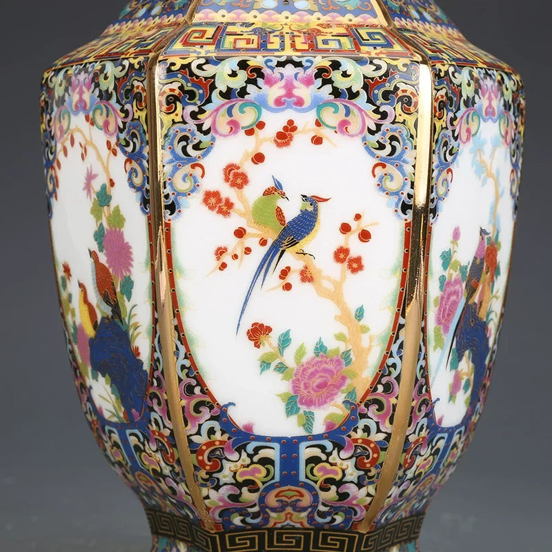 DecorBites™ Antique Enamel Porcelain Vase Collection