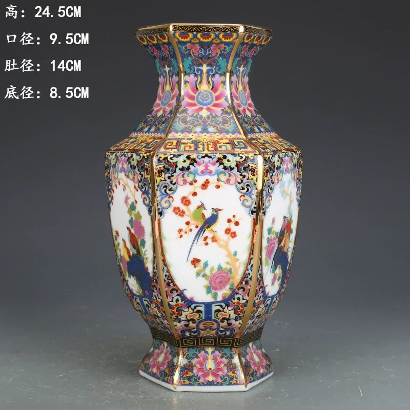 DecorBites™ Antique Enamel Porcelain Vase Collection