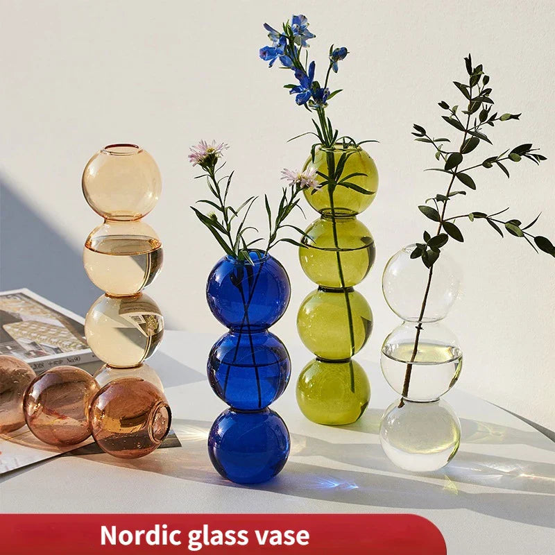 DecorBites™ Nordic Glass Vase - Home Decoration Gift