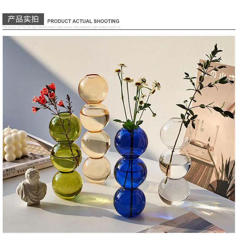 DecorBites™ Nordic Glass Vase - Home Decoration Gift