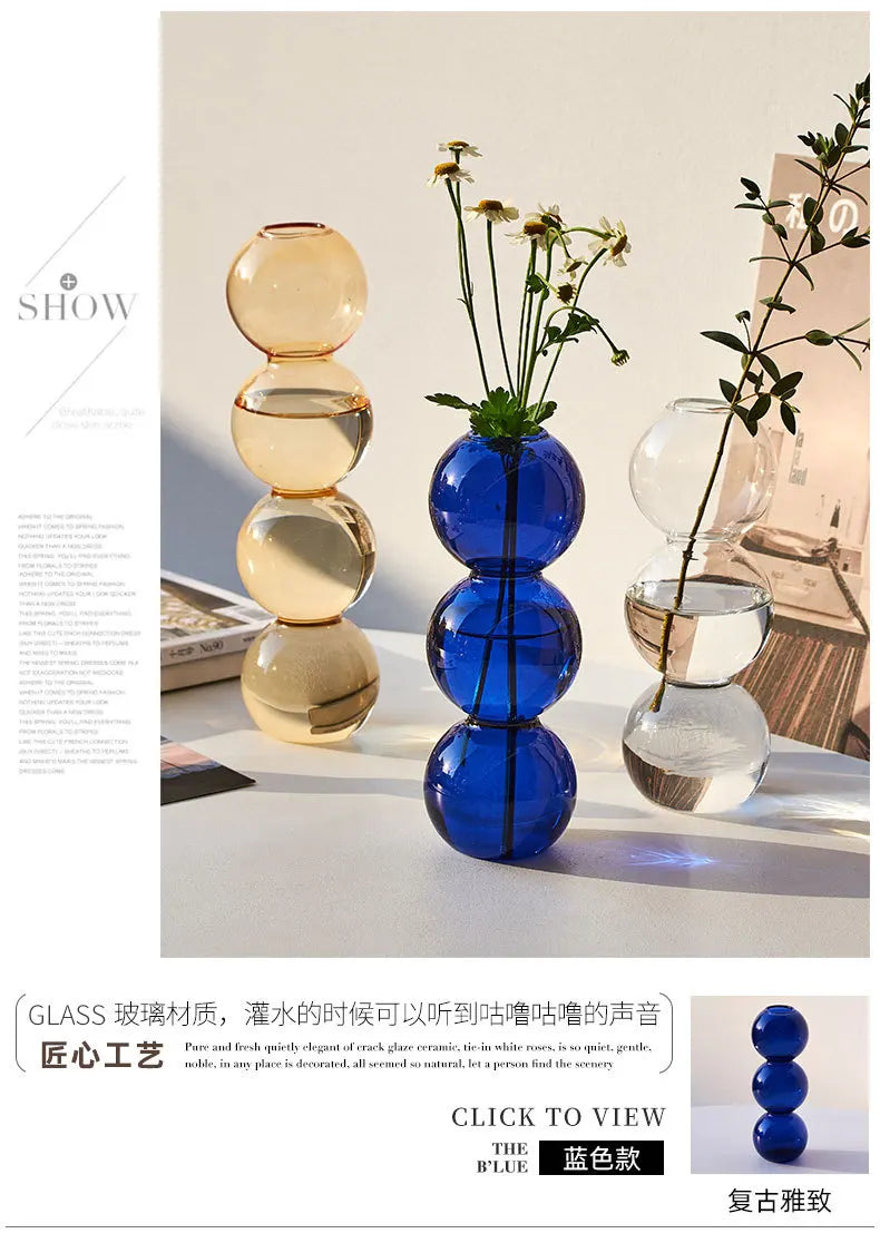 DecorBites™ Nordic Glass Vase - Home Decoration Gift