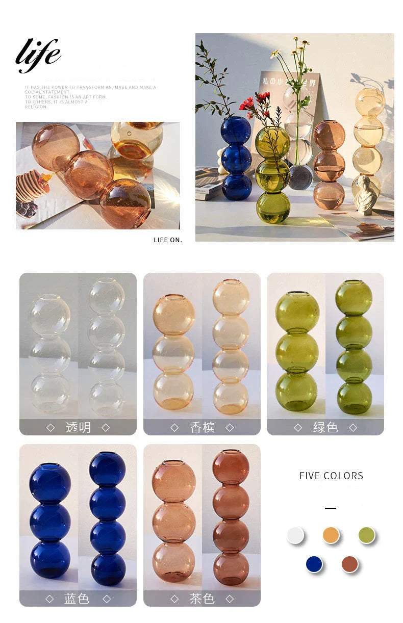 DecorBites™ Nordic Glass Vase - Home Decoration Gift