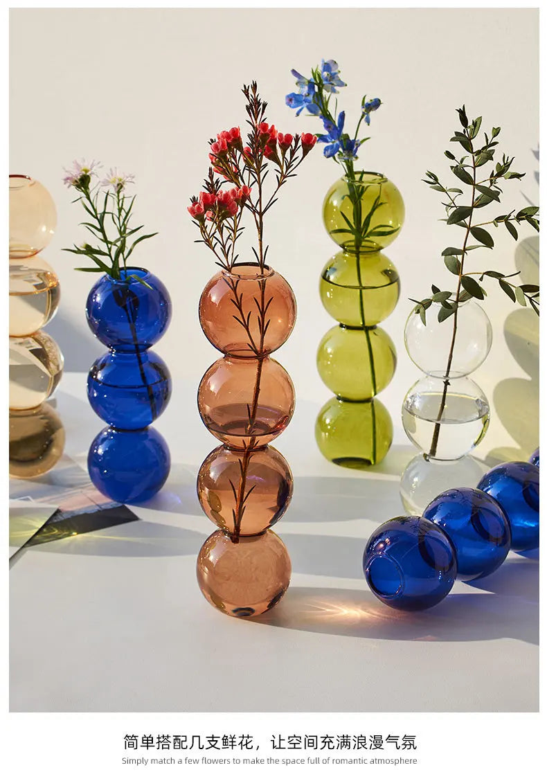 DecorBites™ Nordic Glass Vase - Home Decoration Gift