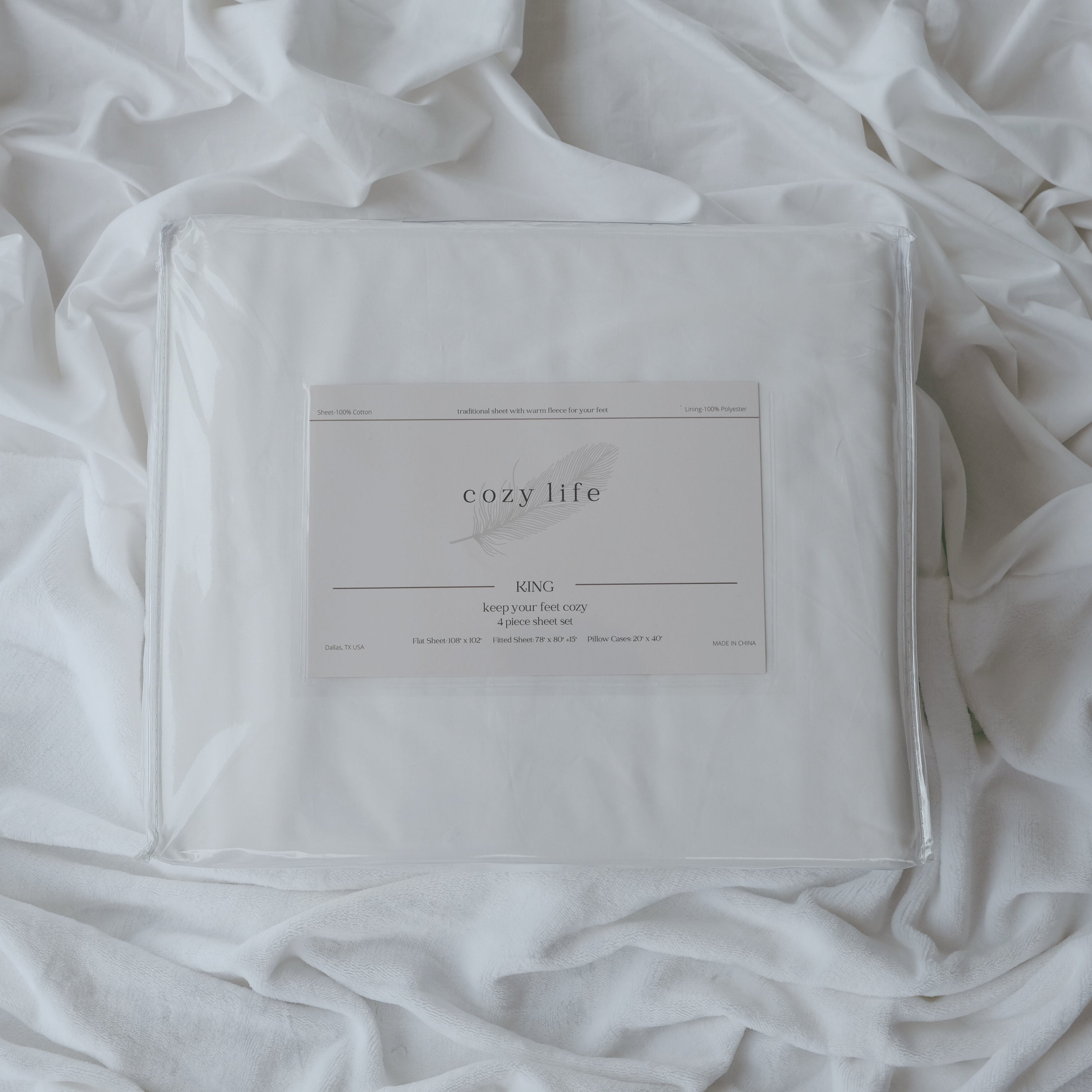 CozyLife Signature Balanced Foot Warmth Bed Sheet Set