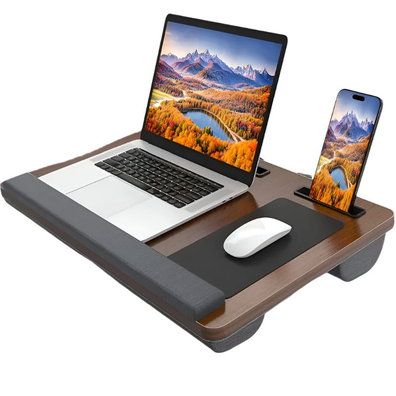 Wooden Laptop Desk with Mouse Pad-0