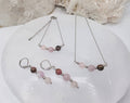 I AM ENOUGH -Kunzite, Rose Quartz, Rhodonite Gem Jewelry Set