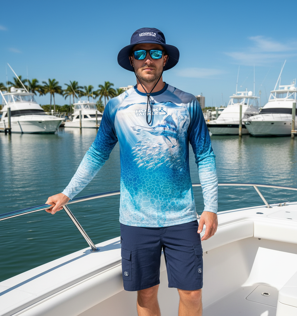Men's Marlin Strike Dolphin L/S UV Fishing Shirt