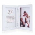 NUPTIO White Wood 4x6 Picture Frame Wedding Anniversary Bridal Gift