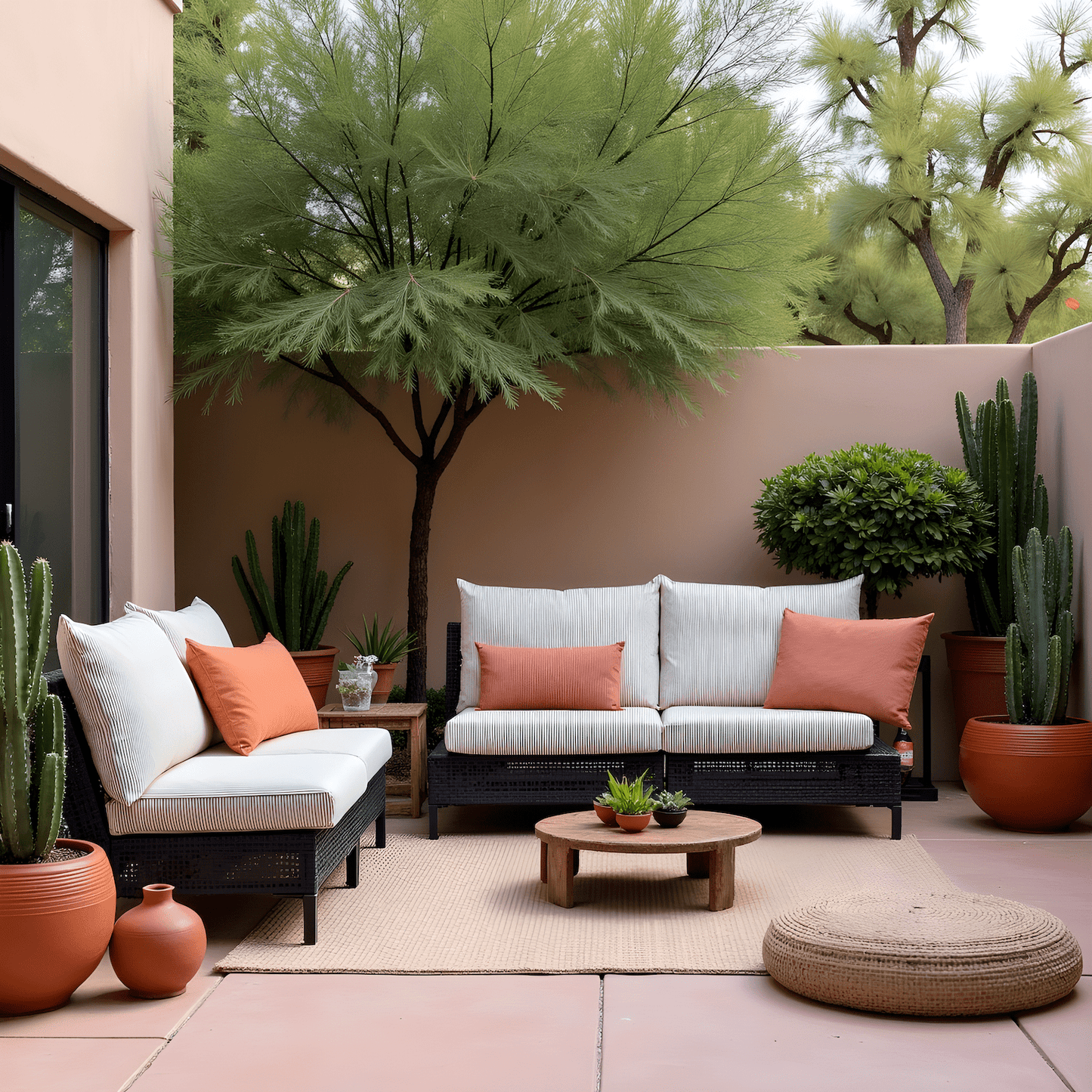 Rockin Cushions Outdoor Slip Covers | Beige Stripe | Compatible with IKEA Duvholmen Cushions | Includes 2 Duvholmen Pillow Covers and 2 Duvholmen Seat Covers - Set of 4