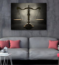 Scales of Justice Canvas Wall Art, Lawyer Office Decor, Attorney Print