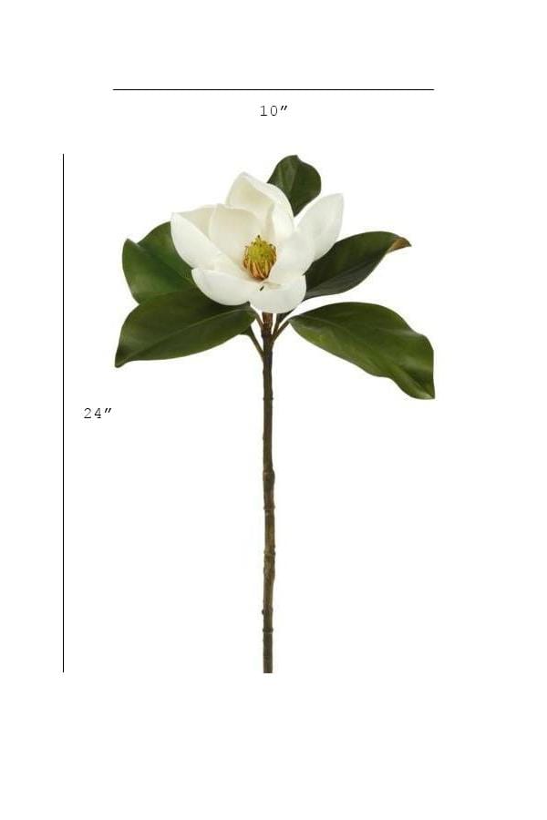 24" Faux Magnolia Blossom Stem