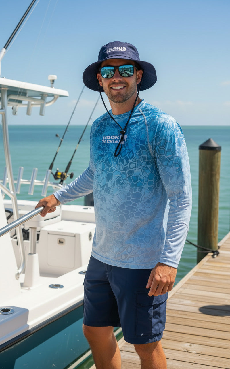 Men's Marlin Hex L/S UV Fishing Shirt
